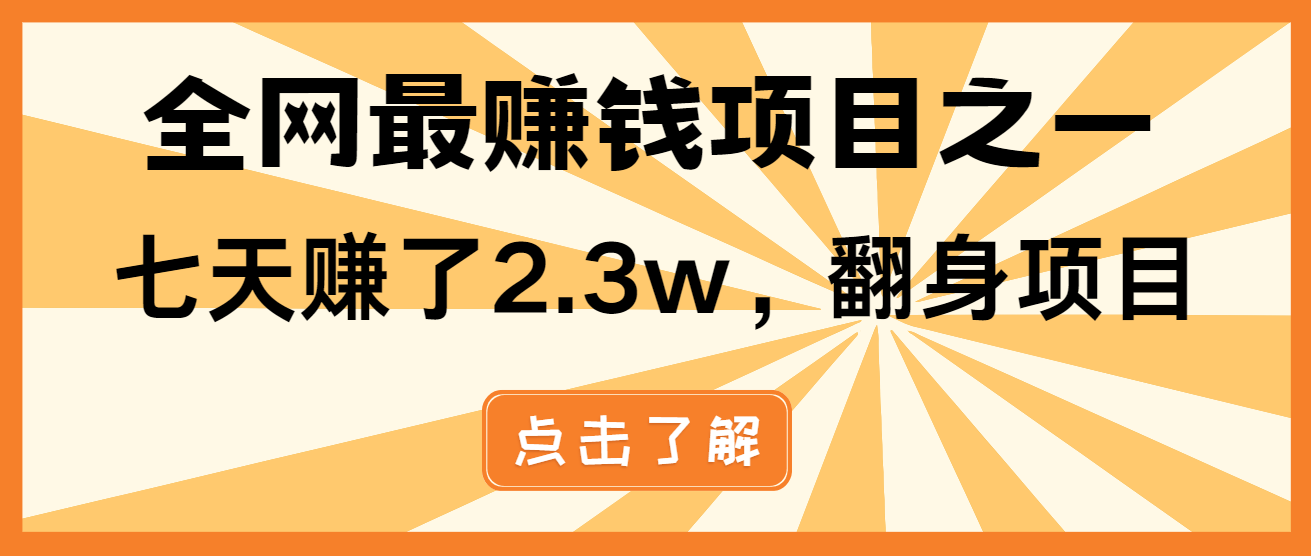 （13674期）小白必学项目，纯手机简单操作收益非常高!年前翻身！-搞钱专业户