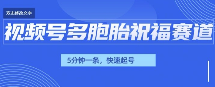 视频号最近爆火赛道，五胞胎送福，圈粉中老年，快速涨粉起号带货-搞钱专业户