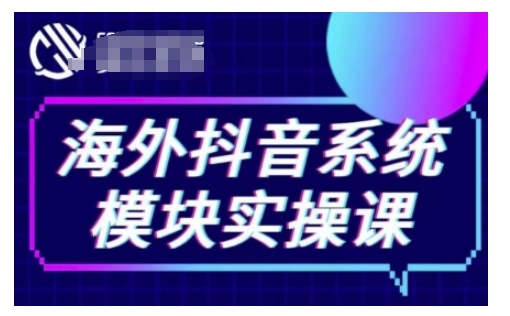 海外抖音Tiktok系统模块实操课，TK短视频带货，TK直播带货，TK小店端实操等-搞钱专业户