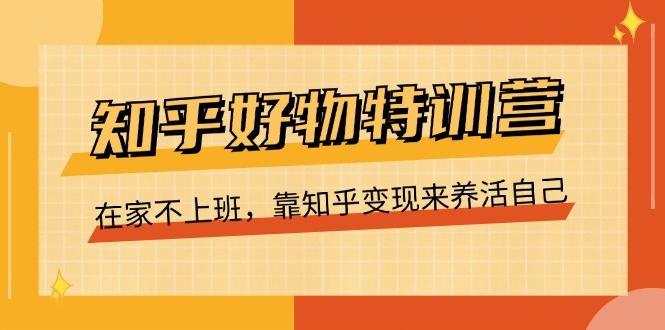 （11369期）知乎好物特训营，在家不上班，靠知乎变现来养活自己（16节）-搞钱专业户