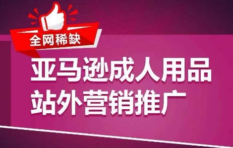 全网稀缺！亚马逊成人用品站外营销推广，教你引爆站外流量，开启爆单模式-搞钱专业户