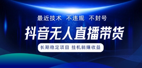 最新技术无人直播带货，不违规不封号，操作简单，小白轻松上手，可批量放大-搞钱专业户