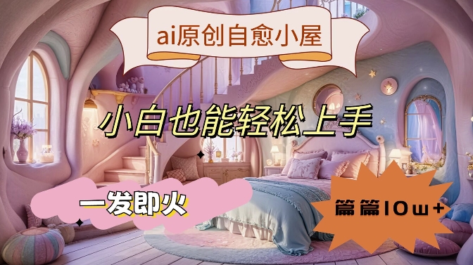 ai原创治愈小屋，小白也能轻松上手，一发即火，篇篇10w+【揭秘】-搞钱专业户