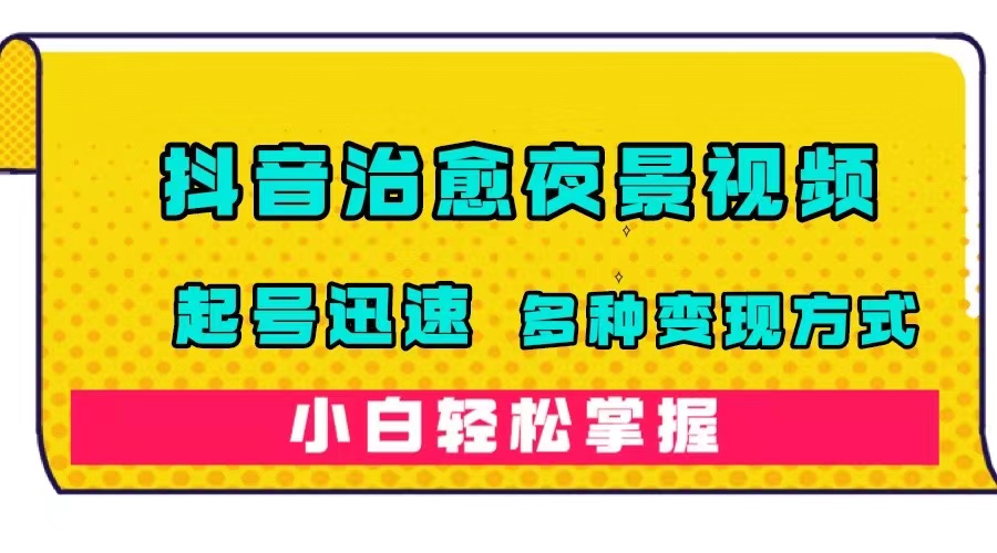 （7414期）抖音治愈系夜景视频，起号迅速，多种变现方式，小白轻松掌握（附120G素材）-搞钱专业户