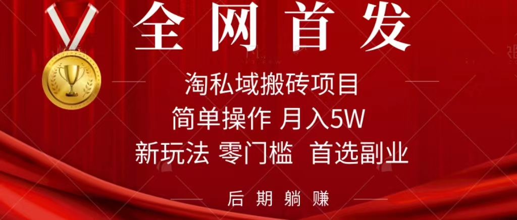 （7473期）淘私域搬砖项目，利用信息差月入5W，每天无脑操作1小时，后期躺赚-搞钱专业户