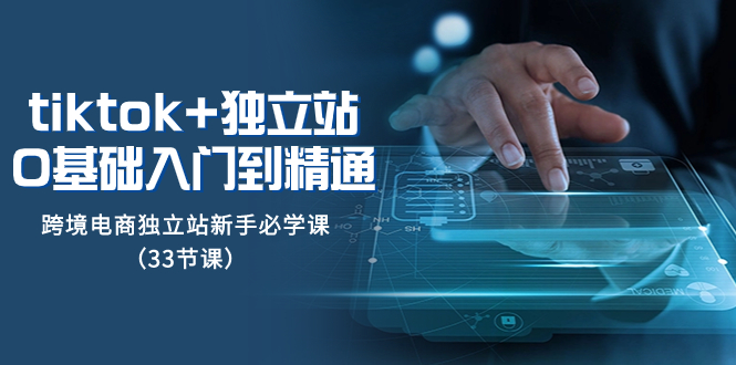 （8065期）tk+独立站从0基础入门到精通，跨境电商独立站新手必学课（33节课）-搞钱专业户
