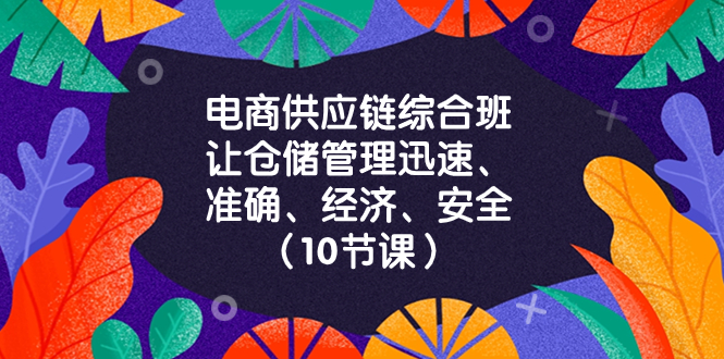 （8246期）电商-供应链综合班，让仓储管理迅速、准确、经济、安全！（10节课）-搞钱专业户