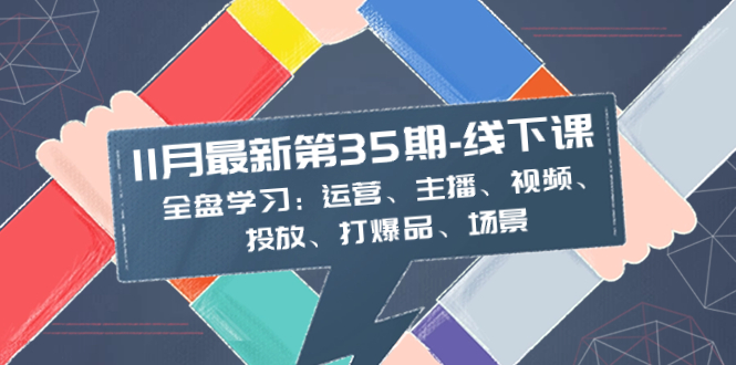 （8314期）11月最新-35期-线下课：全盘学习：运营、主播、视频、投放、打爆品、场景-搞钱专业户