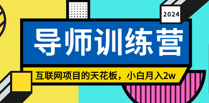 （8618期）《导师训练营》互联网项目的天花板，小白月入2w-搞钱专业户