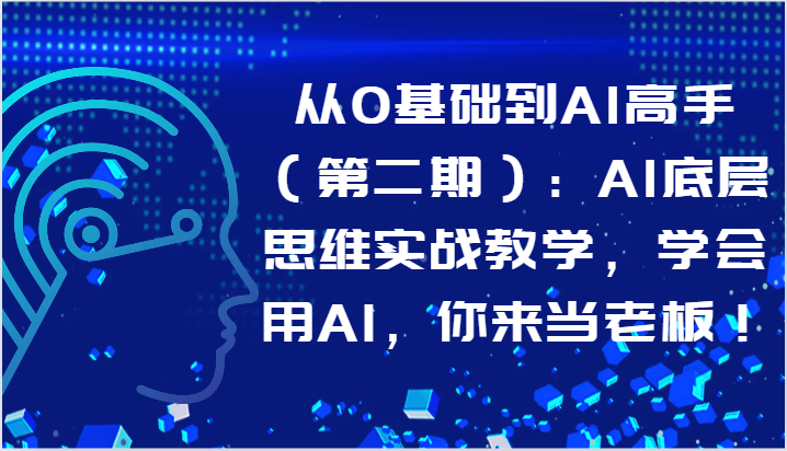 从0基础到AI高手（第二期）：AI底层思维实战教学，学会用AI，你来当老板！-搞钱专业户