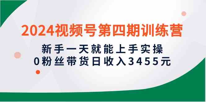 （10157期）2024视频号第四期训练营，新手一天就能上手实操，0粉丝带货日收入3455元-搞钱专业户
