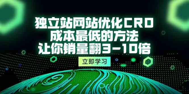 （10173期）独立站网站优化CRO，成本最低的方法，让你销量翻3-10倍（5节课）-搞钱专业户