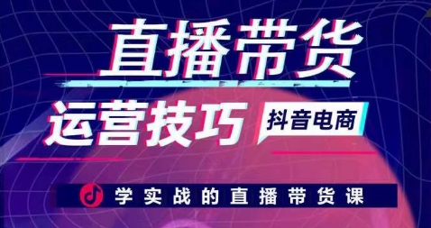 直播带货运营技巧，学实战的直播带货课-搞钱专业户