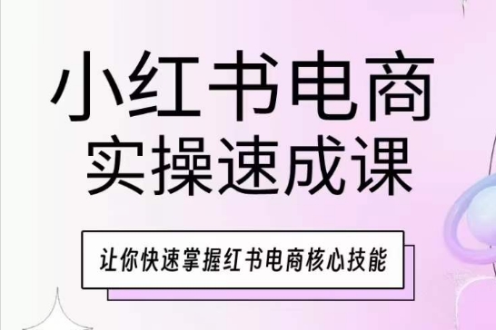 小红书电商实操速成课，让你快速掌握红书电商核心技能-搞钱专业户