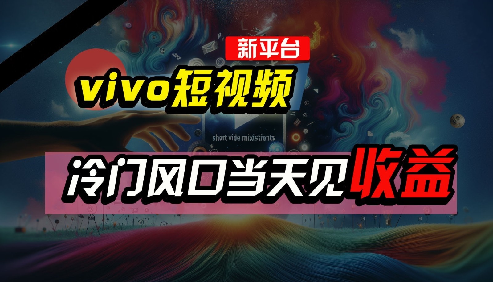 全新平台vivo短视频，新风口AI混剪无脑搬运，冷门风口当天见收益，7天撸了2300+了-搞钱专业户