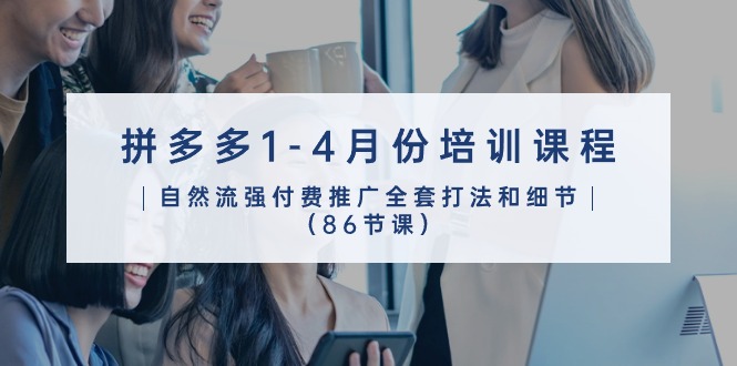 （10495期）拼多多1-4月份培训课程，自然流强付费推广全套打法和细节（86节课）-搞钱专业户