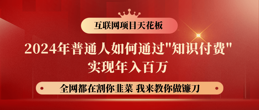 2024年普通人如何通过”知识付费”月入十万年入百万，实现财富自由-搞钱专业户