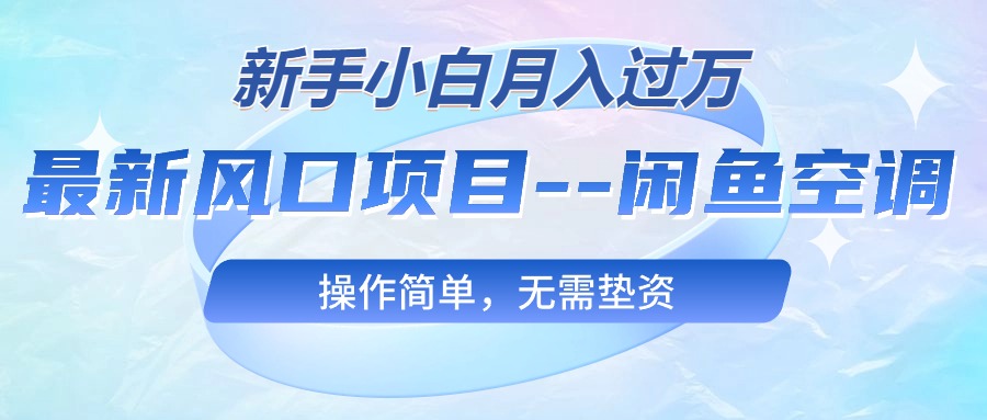 （10767期）最新风口项目—闲鱼空调，新手小白月入过万，操作简单，无需垫资-搞钱专业户