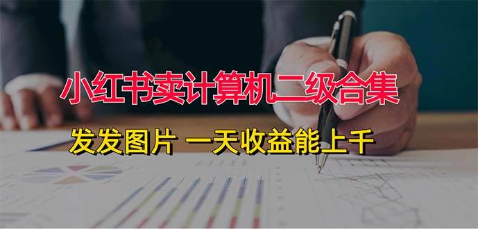 小红书卖计算机二级合集，发发图片 一天收益能上千-搞钱专业户