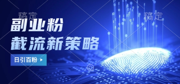 副业粉截流玩法与更新，不废号， 不封号，日引100+-搞钱专业户