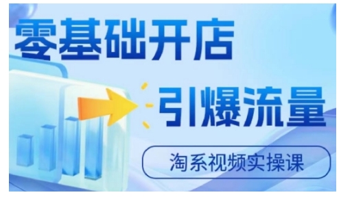 淘宝电商视频实操课，零基础开店，引爆流量-搞钱专业户