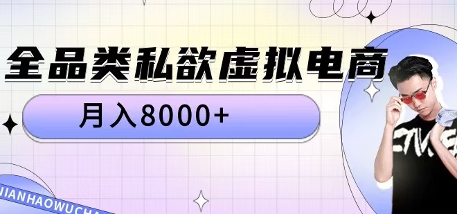 全品类私欲虚拟电商，月入8000+【揭秘】-搞钱专业户
