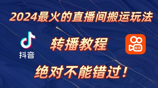 2024年最火的直播间搬运玩法，详细教程，绝对不能错过!-搞钱专业户