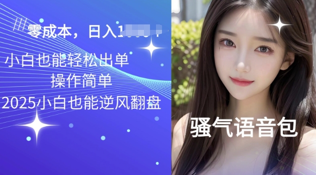 2025骚气导航语音包项目，零基础小白单日变现多张-搞钱专业户
