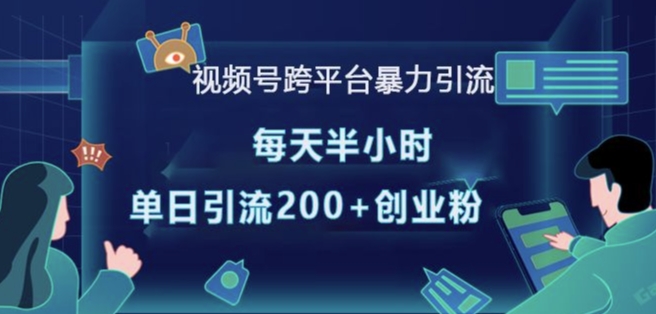 视频号跨平台暴力引流，每天半小时，单日引流200+精准创业粉-搞钱专业户