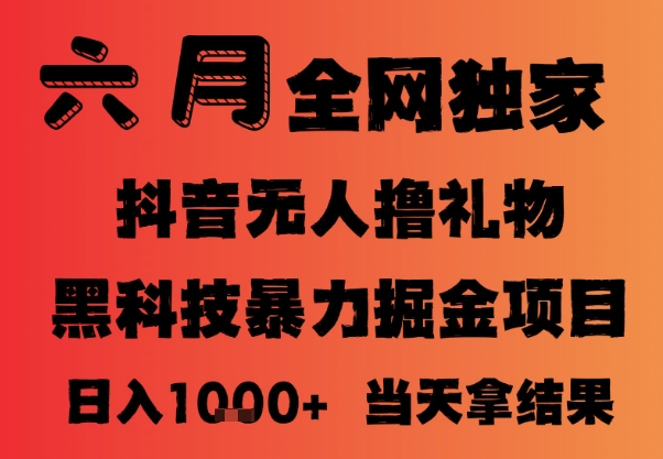 25年6月抖音无人直播最新暴力撸音浪掘金，小白可做，可批量矩阵放大，长期稳定日入1k+【揭秘】-搞钱专业户