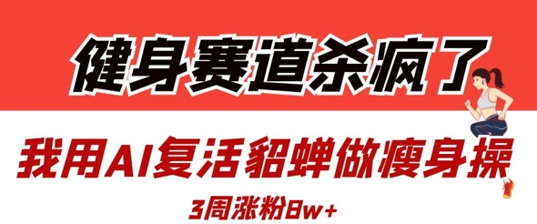 健身赛道杀疯了？我用AI复活貂蝉做瘦身操，3周涨粉8W-搞钱专业户