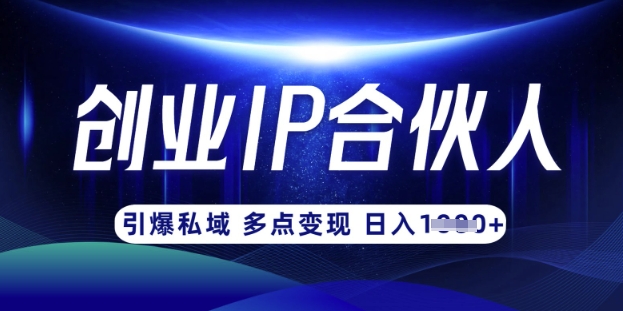 云帆·创业ip合伙人打造3.0，从0到1教你做网创，实现月入过W-搞钱专业户