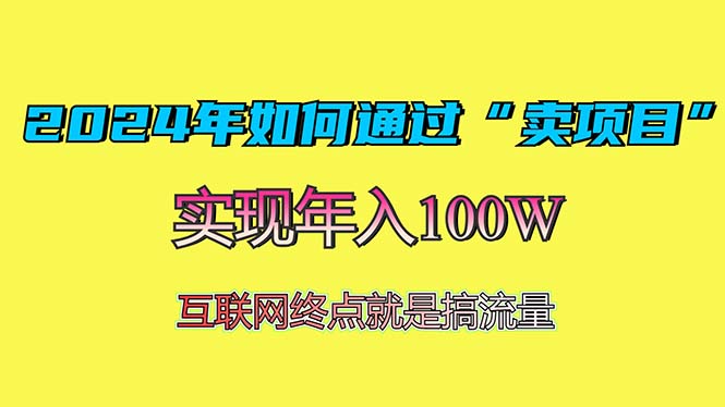 （13419期）2024年如何通过“卖项目”赚取100W：最值得尝试的盈利模式-搞钱专业户