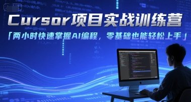 Cursor项目实战训练营，两小时快速掌握AI编程，零基础也能轻松上手-搞钱专业户