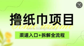 低价撸纸0元免单_项目拆解全流程+渠道入口-搞钱专业户