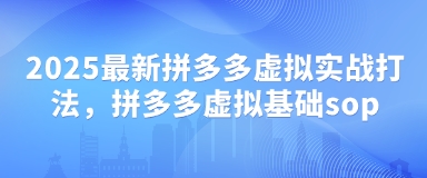 2025最新拼多多虚拟实战打法，拼多多虚拟基础sop-搞钱专业户