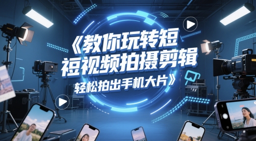 教你玩转短视频拍摄剪辑，轻松拍出手机大片-搞钱专业户