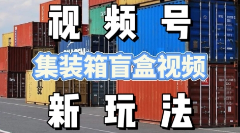 视频号新玩法，利用老外开集装箱盲盒视频，挣分成计划收益，月入过W，新手小白轻松上手-搞钱专业户