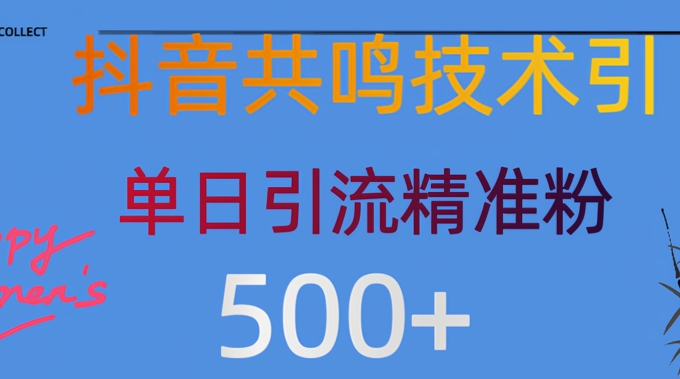 抖音情感引流创业粉，自然低成本，日引500+-搞钱专业户