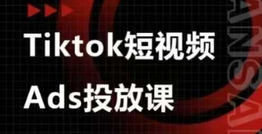 Ads视频投放课，tiktok短视频广告投放课-搞钱专业户