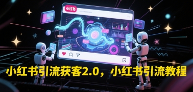 小红书引流获客2.0，小红书引流教程-搞钱专业户