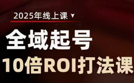2025全域起号10倍ROI打法课，助你提升直播间的投资回报率-搞钱专业户