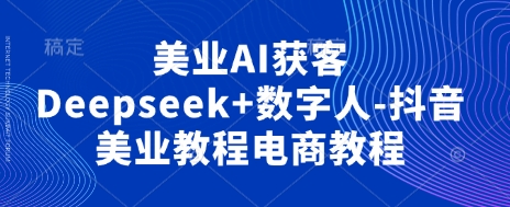 美业AI获客Deepseek+数字人-抖音美业教程电商教程-资源分享吧