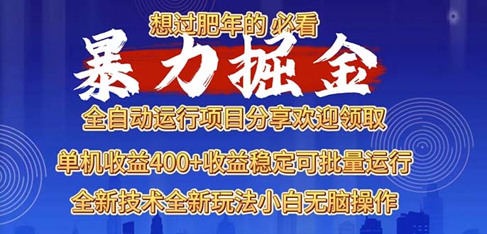 （13675期）2025暴力掘金项目，想过肥年必看！-搞钱专业户