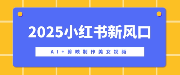 2025小红书新风口，AI+剪映制作美女视频，矩阵发布快速涨粉，新手也能操作-搞钱专业户