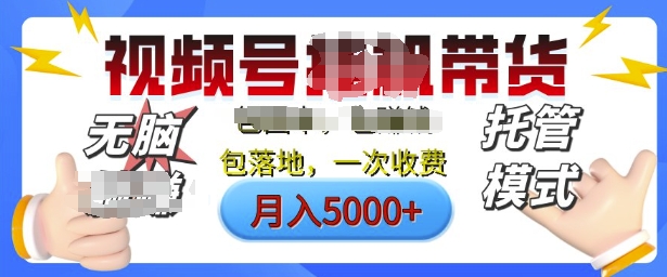 视频号挂J橱窗带货，纯托管模式，日入多张，无需剪辑，无需选品，有账号即可托管【揭秘】-搞钱专业户