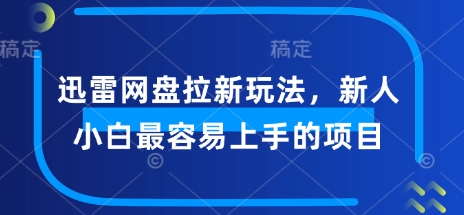 迅雷网盘拉新玩法，新人小白最容易上手的项目-搞钱专业户