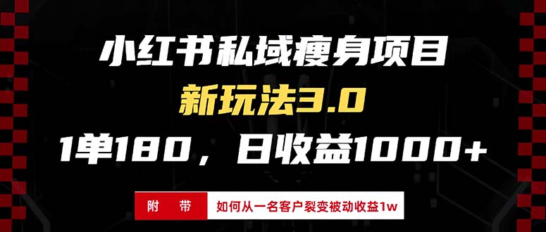 （13348期）小红书瘦身项目3.0模式，新手小白日赚收益1000+（附从一名客户裂变收益…-搞钱专业户