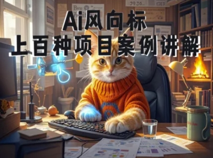 Ai风向标-附100种项目案例玩法-0基础小白到大神ai视频商业应用教学-搞钱专业户