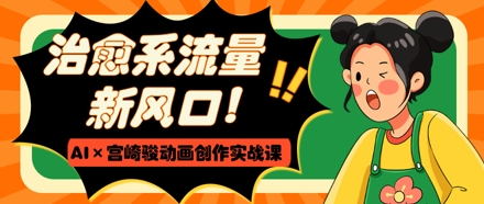 治愈系流量新风口，AI+宫崎骏动画创作实战课，从0到1打造爆款视频-搞钱专业户